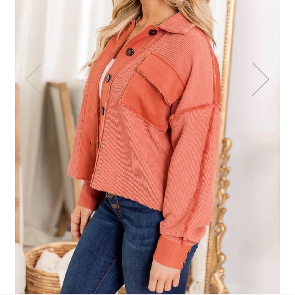 Remember Me Button Rust Front Jacket. New - image 3